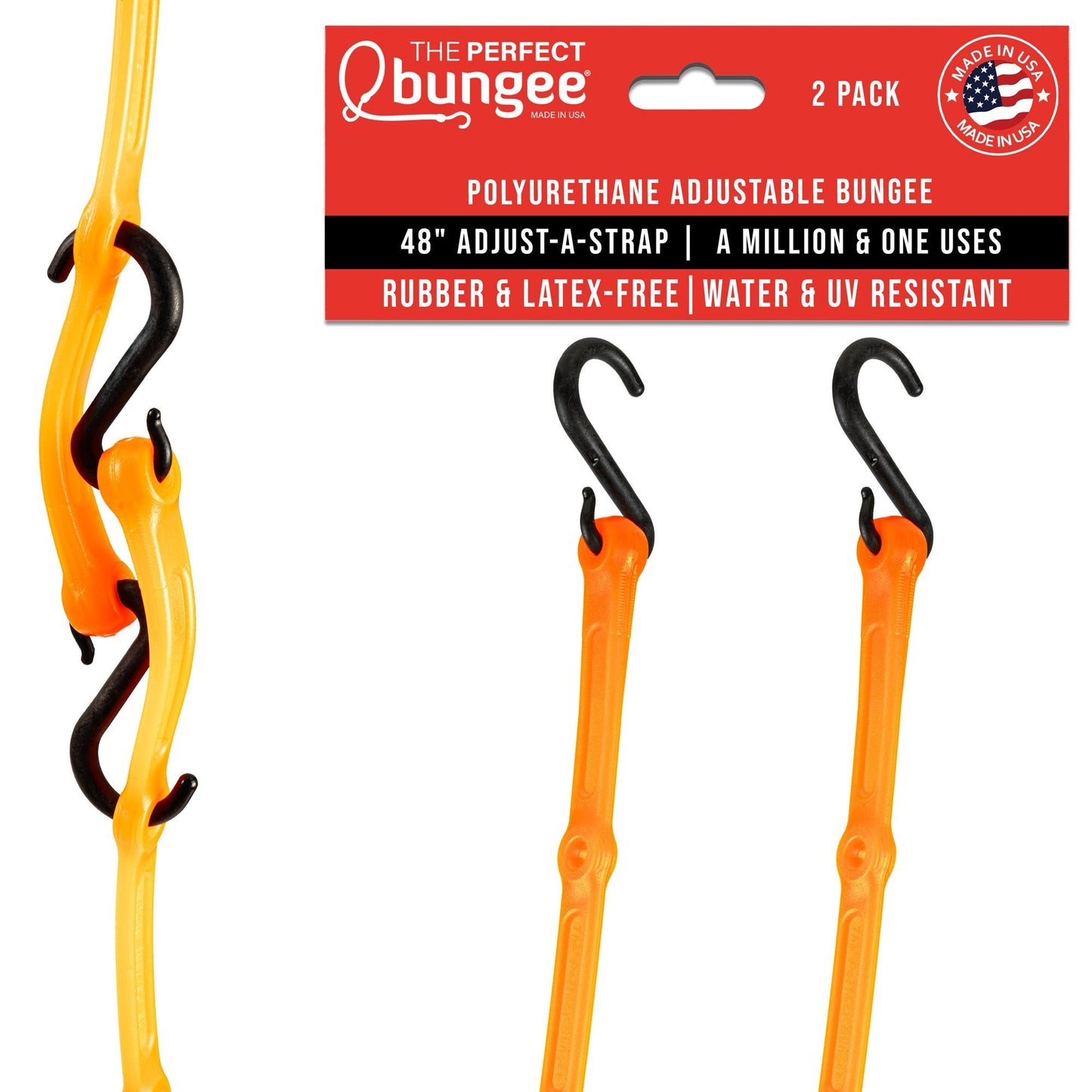48" Adjust-A-Strap® Adjustable Bungee Strap 2 Pack