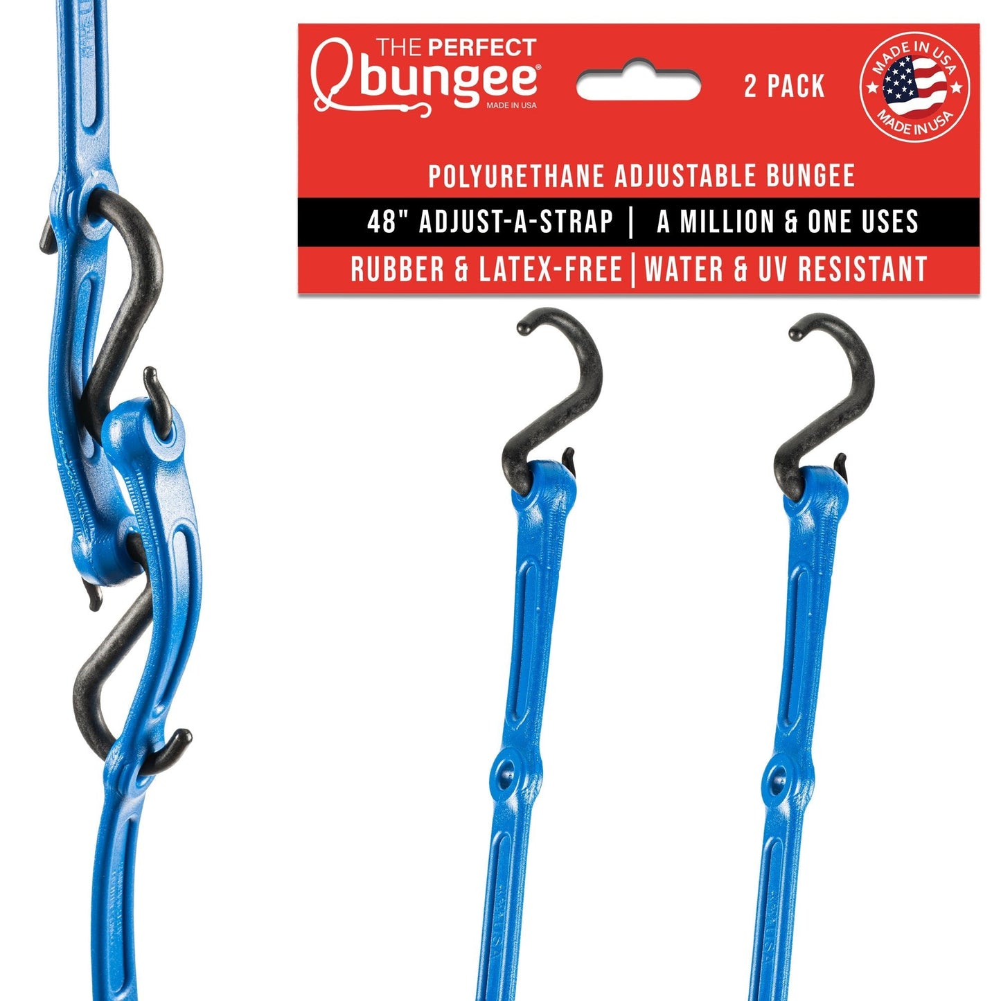 48" Adjust-A-Strap® Adjustable Bungee Strap 2 Pack