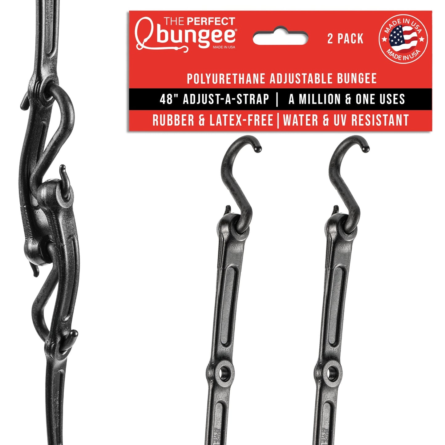 48" Adjust-A-Strap® Adjustable Bungee Strap 2 Pack