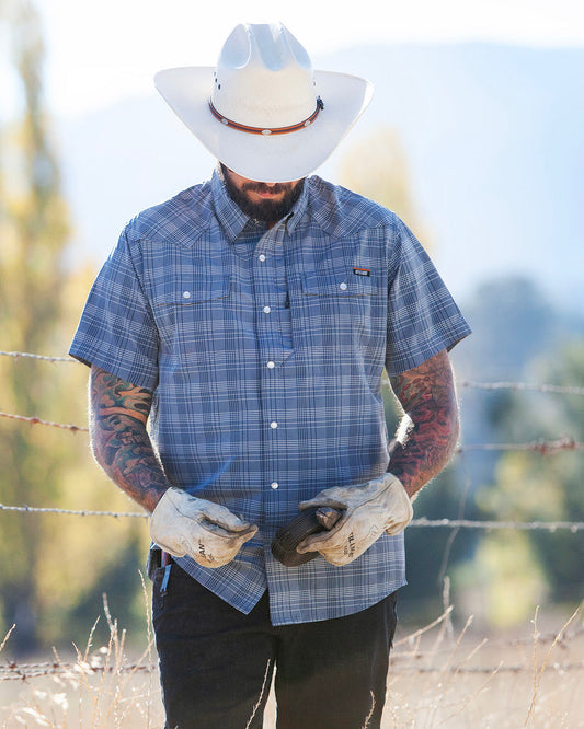 Deke SS Shirt - Dusty Royal